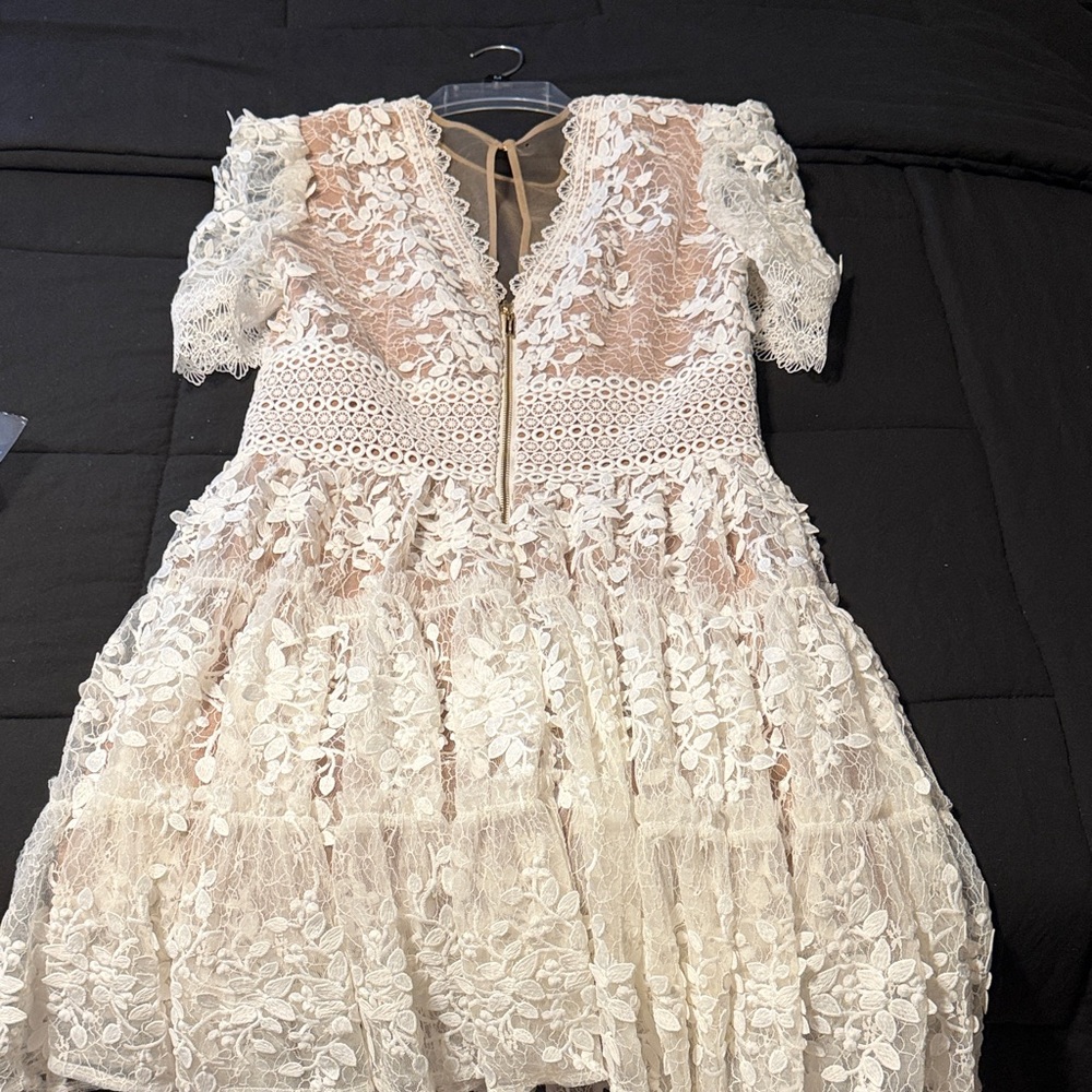 Bronx and Banco White Lace Mini Dress - Picture 16 of 16